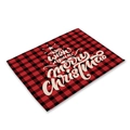 Red and black buffalo plaid placemat with We wish you a Merry Christmas print - Red Black Plaid Merry Christmas