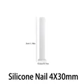 White 4x30mm silicone screw plug mold for DIY resin and gypsum casting projects - 4x30mm / White