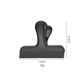 Black stainless steel T-shape food sealing clip 7.8cm x 6.3cm durable kitchen bag clamp - Medium / Black