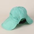 Detail view of quick-dry nylon sun hat with adjustable strap and wide brim design - M (56-58cm) / Blue