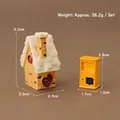 Miniatur Weihnachts-Schneehaus und gelber Schrank im Set für DIY Dekoration - Set 2 (Lebkuchenhaus + Gelber Schrank)