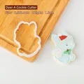Weihnachtliche Rentier Plätzchenform zum Backen mit 6.8x8.4cm Maß und 1.5cm Tiefe - Hirsch A (PC0239) / 6.8x8.4cm Höhe 1.5cm