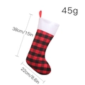 Rot-schwarz karierter Weihnachtssocken mit 38 cm Länge und 22 cm Breite Maßen - Groß Rot-Schwarz Kariert