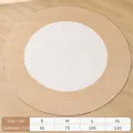 Alfombra rascador para gatos de cuerda de algodón trenzado en varios tamaños - 40CM / Caqui + Blanco