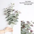 Faux eucalyptus money leaves in red-green gradient, 68cm Nordic home decor plant - Money Eucalyptus-Red Tinge