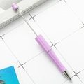 Telescopic teacher pointer pen in light purple with a retractable metal rod and grip - Purple