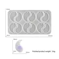 Detailansicht der DIY-Silikonform mit 12 Sternzeichen und Tai-Chi-Formen für Epoxidharz - D4027-12 Tierkreiszeichen Tai Chi Yin Yang Form
