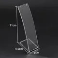 Transparent L-shaped acrylic jewelry display stand with top notches for necklaces - Large / Clear