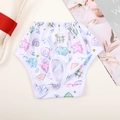 Cute white printed pet sanitary pants with colorful star and cloud patterns for small dogs - S / Graffiti Print