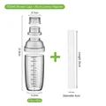 700ml clear graduated cocktail shaker set with a 35cm white stirring muddler stick - 700ml Shaker Cup + 35cm Lemon Muddler