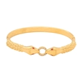 Elegant gold snake bracelet featuring vibrant red gem eyes and sparkling crystal accents - Double Snake Head Red Eyes Style (1#)