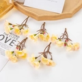 Artificial flower bouquet with yellow and pink gradient petals for DIY crafts - Yolk Pink