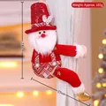 Weihnachtsmann Vorhanghalter mit roten Pailletten, 28cm hoch, für Weihnachtsdekoration - Roter Weihnachtsmann