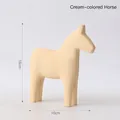 Ornement cheval à bascule beige minimaliste en résine, déco scandinave, 18 cm - Petit Cheval / Beige