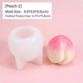 3D peach silicone mold for DIY candles and soaps with translucent white flexible material - H88 Peach Style 2