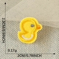 Cute yellow duck cartoon embroidery patch with adhesive backing for DIY clothes and caps - Yellow Little Duck