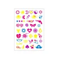 Waterproof neon tattoo stickers with skull and heart patterns, model DKCS-037 - Fluorescent DKCS-037