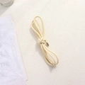 Mini sac à bandoulière plissé en maille blanc crème avec texture tissée à la main - Corde Crème