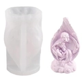 3D-Engelmädchen Silikonform für DIY Aromatherapie-Kerzen und Gips-Skulpturen - Familie