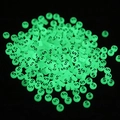 Glow in the dark 7mm round green luminous beads with black S letter for DIY crafts - Letter S / Luminous Green