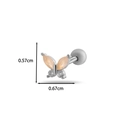 Silver butterfly cartilage earring with orange marquise gems and white diamonds - 4# Pink & White Butterfly (Silver)
