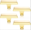 Set de 4 ganchos metálicos dorados de alta resistencia para calcetines navideños - Base de Navidad Oro