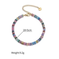 Pulsera de cuentas de acero inoxidable con cierre dorado y medidas de 18+5cm - Cuentas de Ábaco de Colores