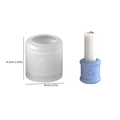 Silicone mold with anchor relief and blue finished cylindrical candle base - Anchor Style