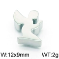 Colgante de ángel de acero inoxidable plateado 12x9mm para bisutería DIY - Color Acero (KLJ5563-Z)