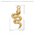 Detailed parameter display for the gold snake pendant showing size 31mm and 13mm - Snake Shape-YE794 / Gold