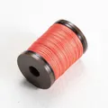 Coral orange 0.4mm round waxed thread neatly wound on a dark plastic spool - 0.4mm/110m / #30 Coral Pink