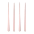 Juego de cuatro velas cónicas rosas de 10 pulgadas para bodas y banquetes - Rosa Claro