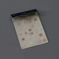 Stickers ongles mats MS-288F aux motifs de mandalas floraux rose et doré - Style de Relief Mandala Flocon de Neige Or Rose (MN-286F)