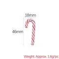 Red and white striped candy cane ornament, 46mm height for DIY phone case crafts - Large Red White Stripe