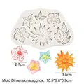 Moule en silicone blanc pour fleurs en pâte à sucre lys et tournesol de 10,5x6,8cm - Style 3 (Petite Fleur/Feuille) / Gris
