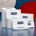 Bulk pack of individually wrapped non-woven wet wipes in premium blue foil packaging - Thickened Plain Style / White