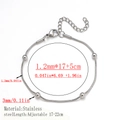 Minimalist silver stainless steel snake chain bracelet with solid beads and lobster clasp - Round Snake Chain with Beads Style / 1.2mm Wide (17+5cm) / Steel