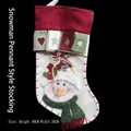 Christmas snowman stockings decoration in red and white colors, size 46cm x 26cm - A90495 Reindeer Style
