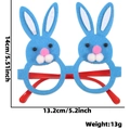 Blue glitter felt bunny ears glasses for kids Easter party costume accessories - Blue Rabbit Style