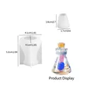 Conical drift bottle silicone mold for DIY resin art with detailed size measurements - Conical Drift Bottle (With Stopper)