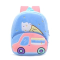 Pink and blue plush ice cream truck backpack for kids with adjustable shoulder straps - Ice Cream Truck