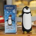 Simpatica borraccia a pinguino in vetro a doppia parete 300ml con confezione regalo - Nero Grafite