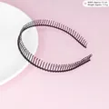 Serre-tête peigne noir ondulé en métal 2,2cm de large accessoire cheveux antidérapant - 9# Style à Dents Complètes
