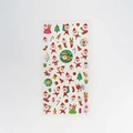 Pegatinas navideñas transparentes doradas con Papá Noel, árbol y muñeco de nieve - YLCP-08