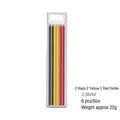 6pcs 2.8mm deep hole carpenter pencil refills set with black red yellow colors - Black/Red/Yellow Mixed Leads (6 Pcs/Box)