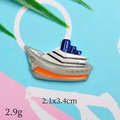 DIY ocean theme cruise ship resin charm with 2.1x3.4cm size and 2.9g weight details - Grey Ship