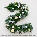 1.8m Christmas garland with PE needles, silver ornaments and warm LED lighting - 1.8m Silver-White Style (with Lights)