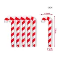 Five-piece set of red and white 13cm Christmas candy cane ornaments with ribbon - Red Ribbon Candy Cane 13cm
