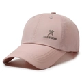 Casquette de baseball rose séchage rapide avec aération laser et logo en relief - Réglable / Rose