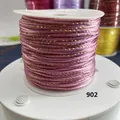 Purple and gold braided jewelry cord No. 902 on spool for DIY bracelets - Bright Purple With Gold Thread (902)